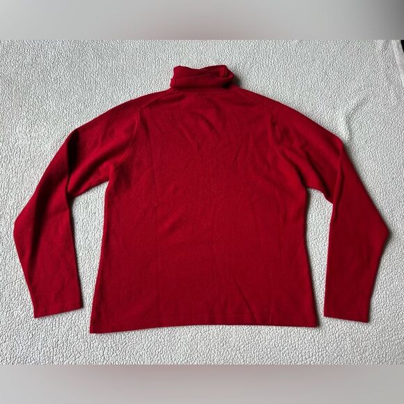VINTAGE LL BEAN 100% CASHMERE RED TURTLENECK SWEATER WOMENS SMALL - Picture 2 of 5